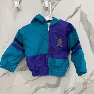 Vintage Block Print Kids Windbreaker Jacket